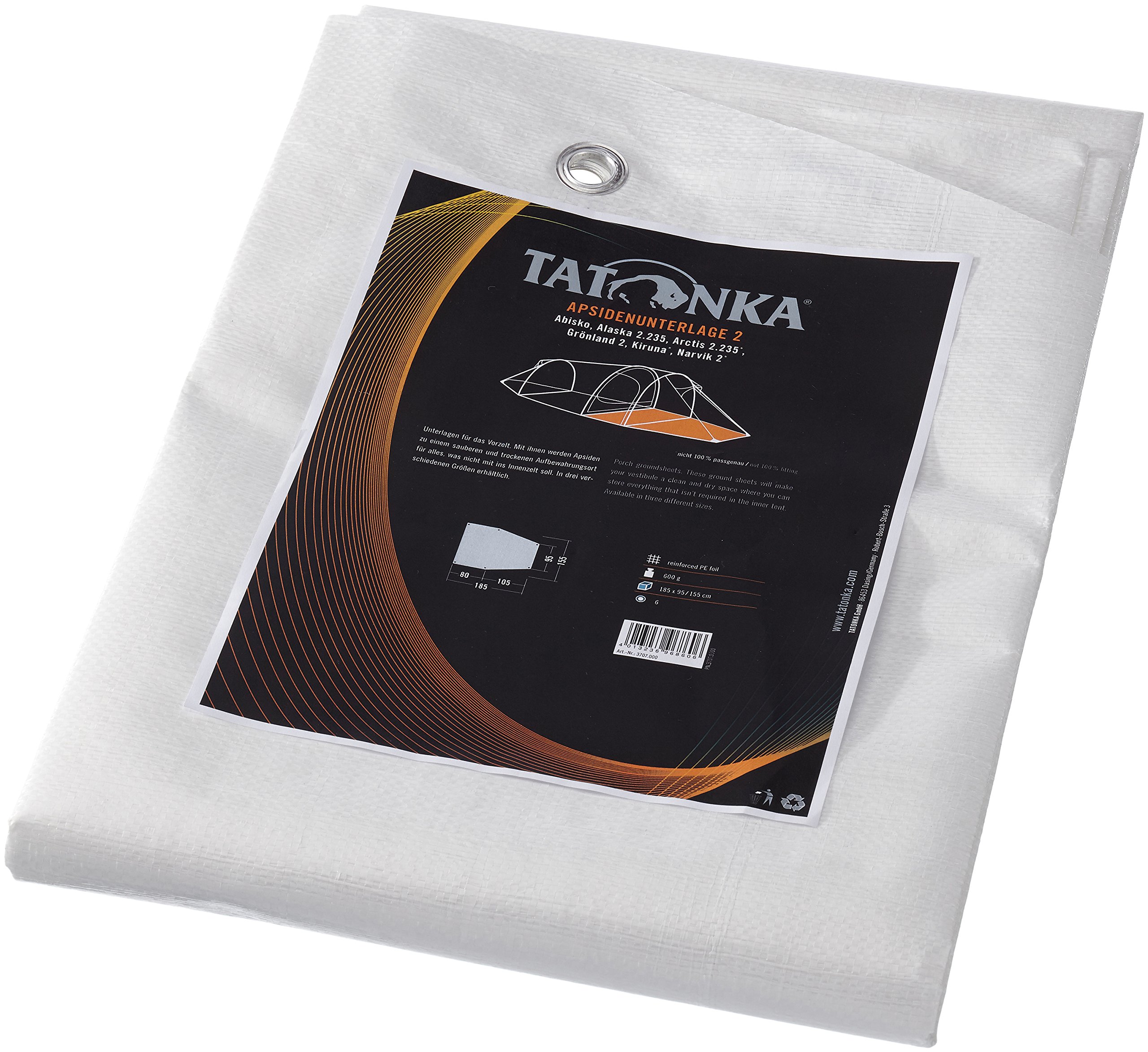 Tatonka Zeltunterlage Apsidenunterlage 2, Transparent, 185 x 95/155 cm, 3707 Sport & Freizeit