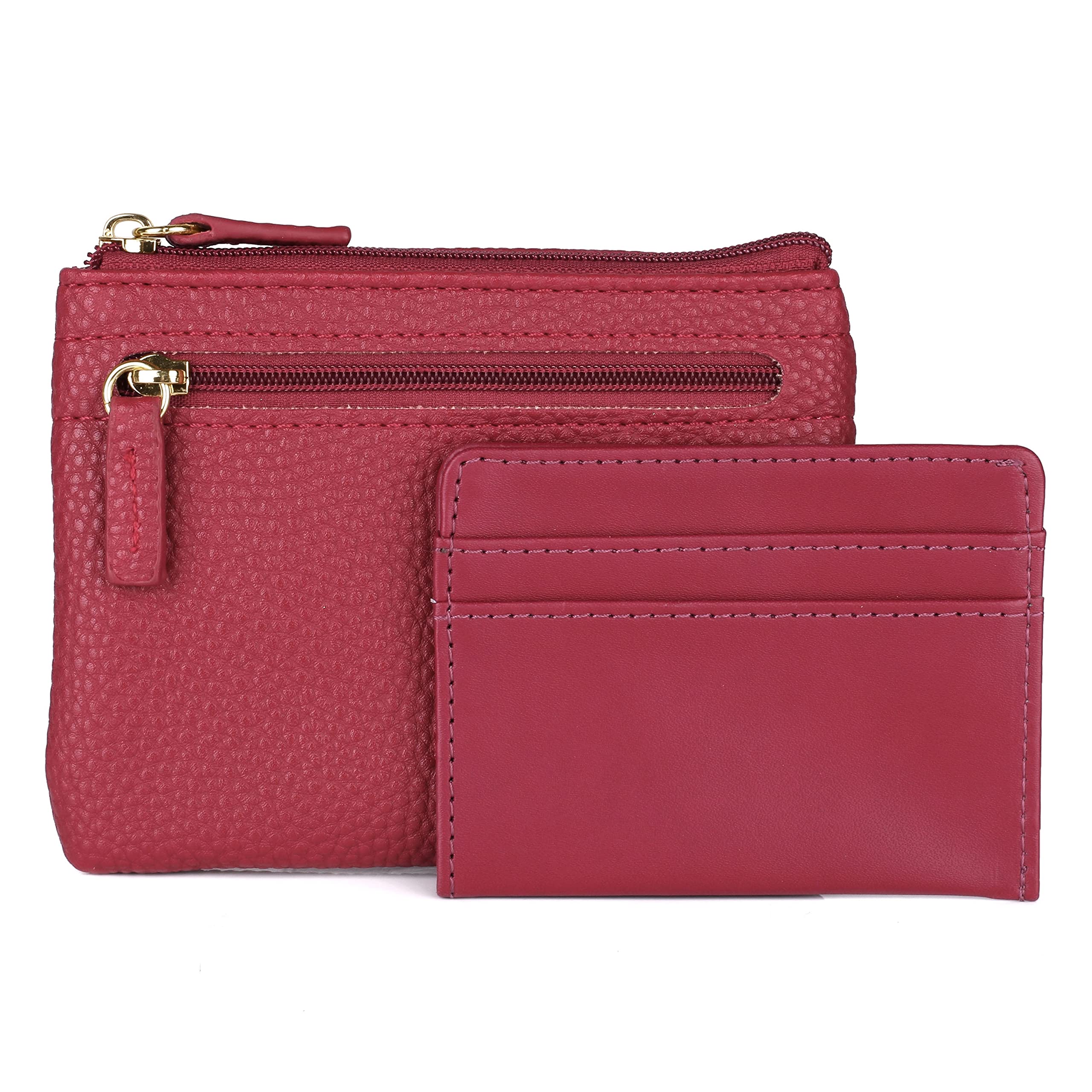 Julia Buxton Pebble RFID Pik-Me-Up® Large ID Coin/Card Case Red