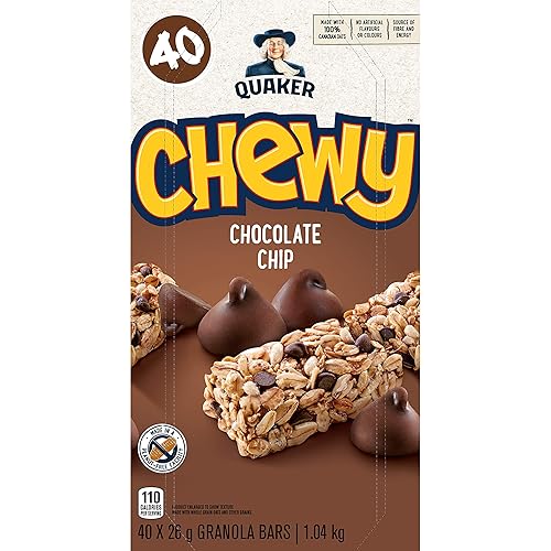 Miniatura 2 de Quaker Chewy Barras de granola con chispas de chocolate sin cacahuetes 40 unidades importadas de Canadá