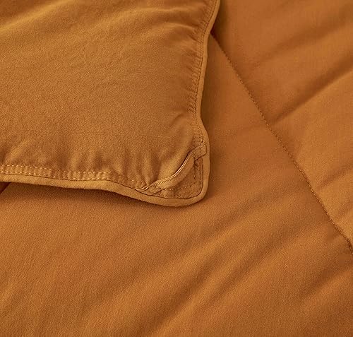 Miniatura 7 de Chezmoi Collection Rory - Juego de edredón amarillo mostaza, tamaño matrimonial, 3 piezas, esponjoso, suave, ligero, juego de edredón de microfibra