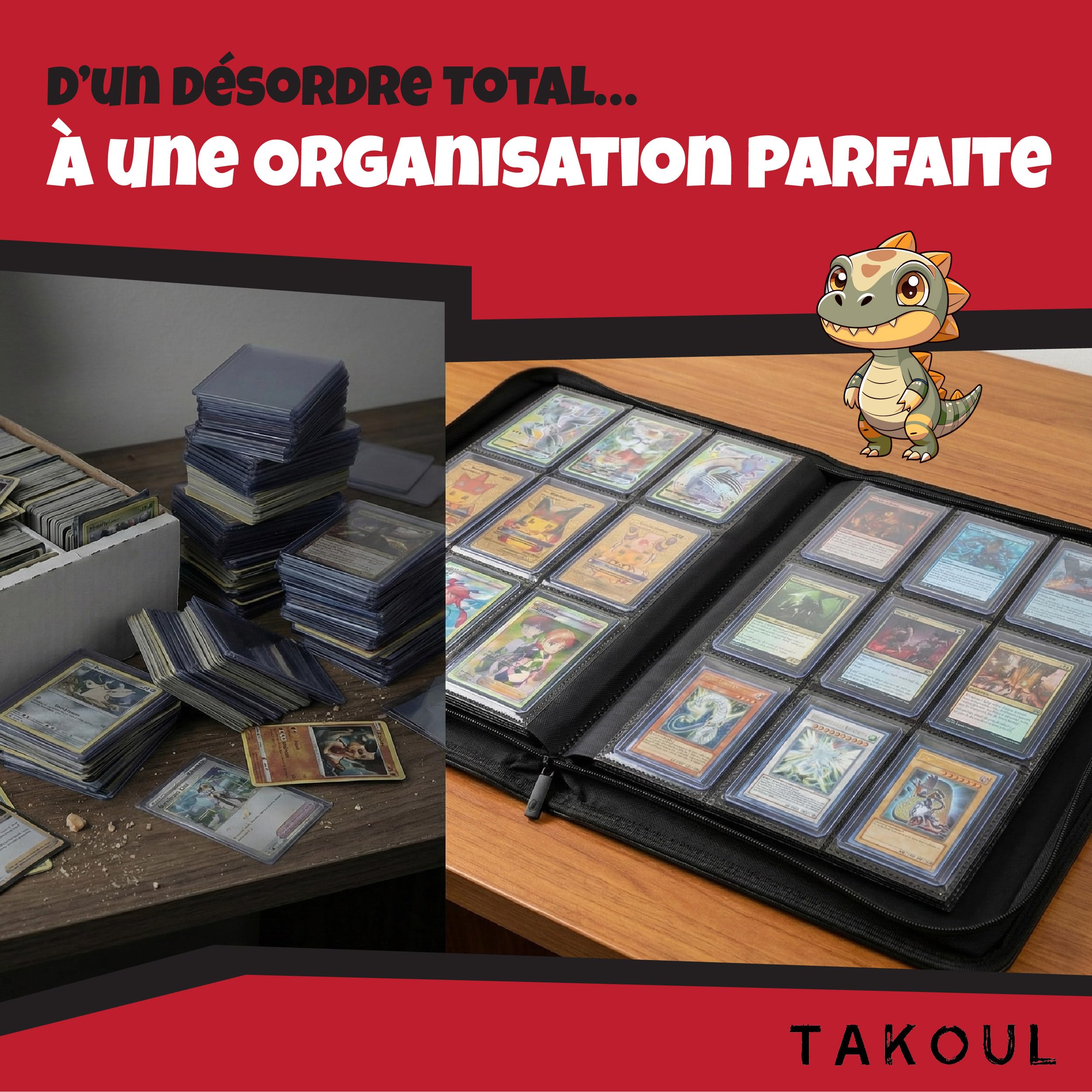 Raccoglitore toploader Premium | Album di archiviazione per carte rigide a prova di polvere e umidità | Progettato per 252 toploaders | Caricamento laterale | Compatibile con top loader