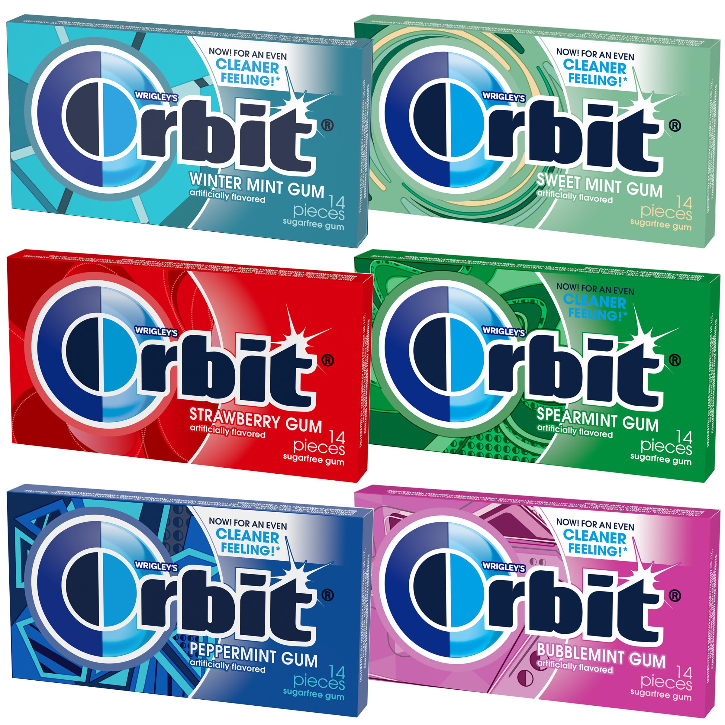 Amazon.com : Orbit Gum Variety 6 Pack, Sugar Free Gum, 14 Piece