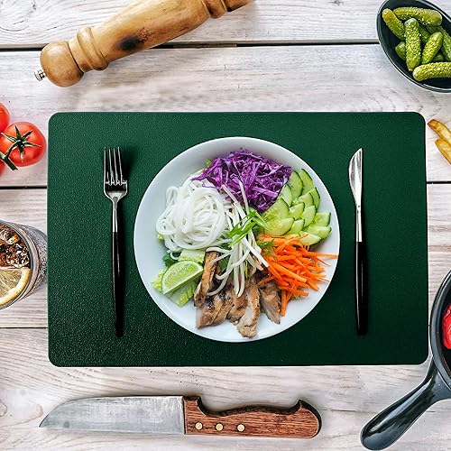 Miniatura 8 de Juego de 6 manteles individuales para exteriores, color beige, lavables, resistentes al calor, para mesa de comedor (beige 6)