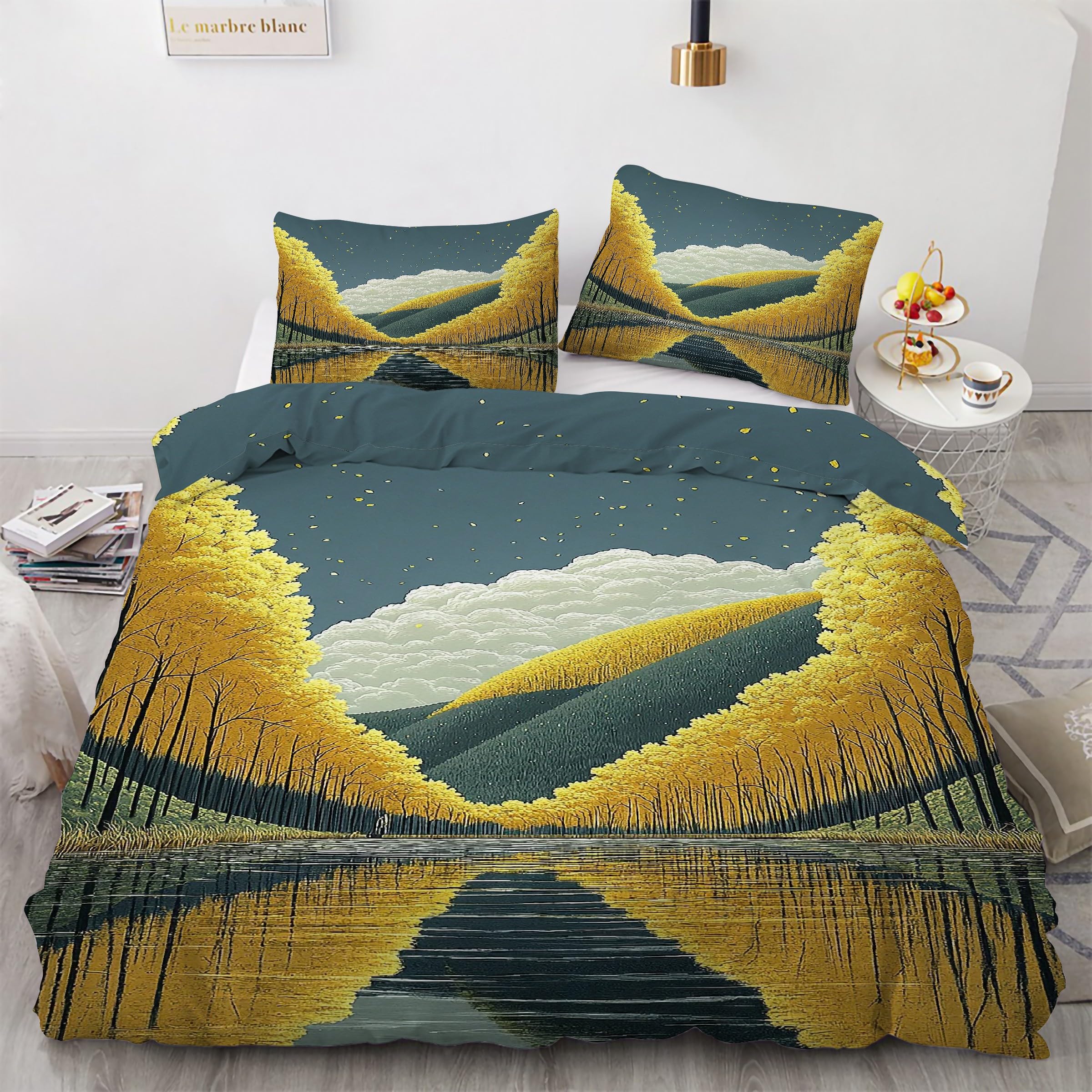 Parure de lit ciel étoilé 220x240 en microfibre pour chambre parentale