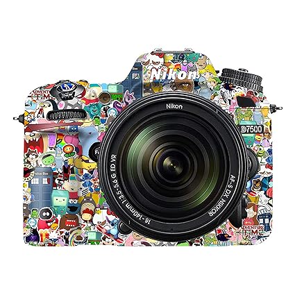 WRAPTURE. Premium DSLR Camera Scratchproof Protective Skin for Nikon D7500 - No Residue Removal, Bubble Free, Scratch Resistant, Stretchable, HD Quality Printed - HDCS-Nikon-D7500 (Design 05)