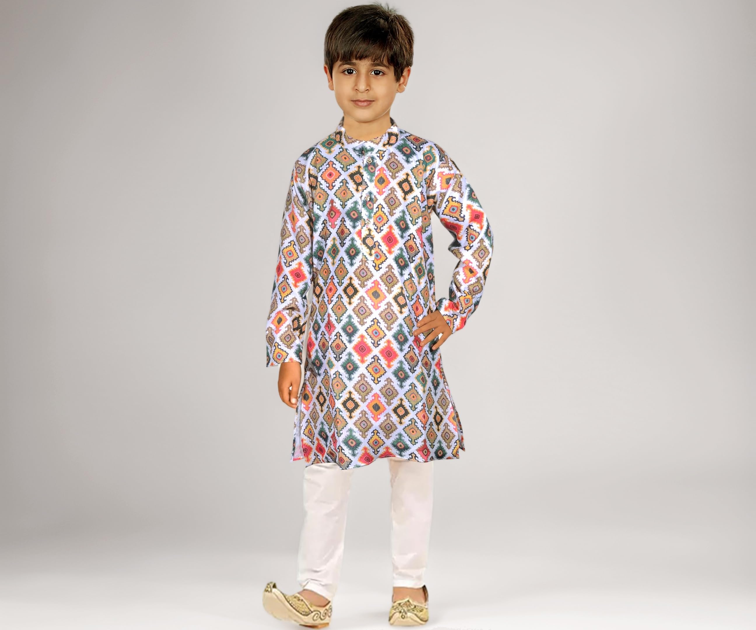 HRR Boys Festive & Party Kurta and Pyjama Set