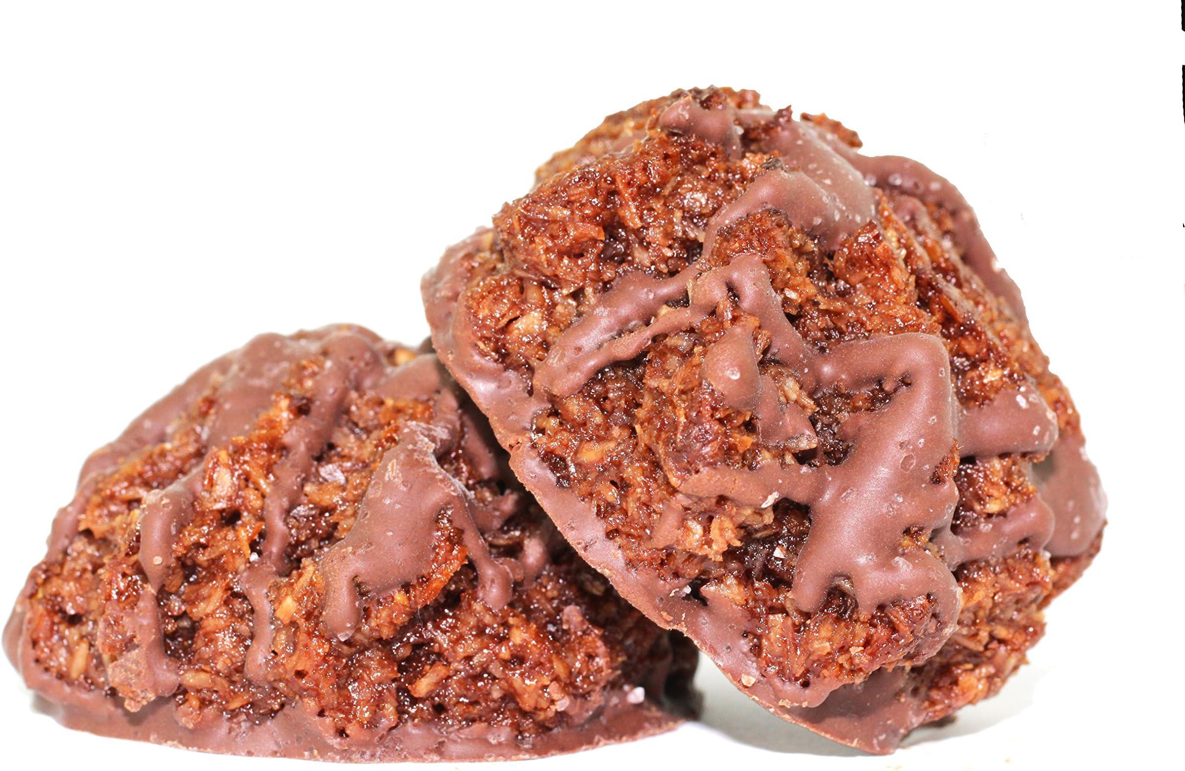 Jennies Organic Individually Wrapped Macaroons 10/.75oz (2 Count) - Gluten Free, Kosher, Peanut Free, Dairy Free - Double Chocolate Sea Salt)