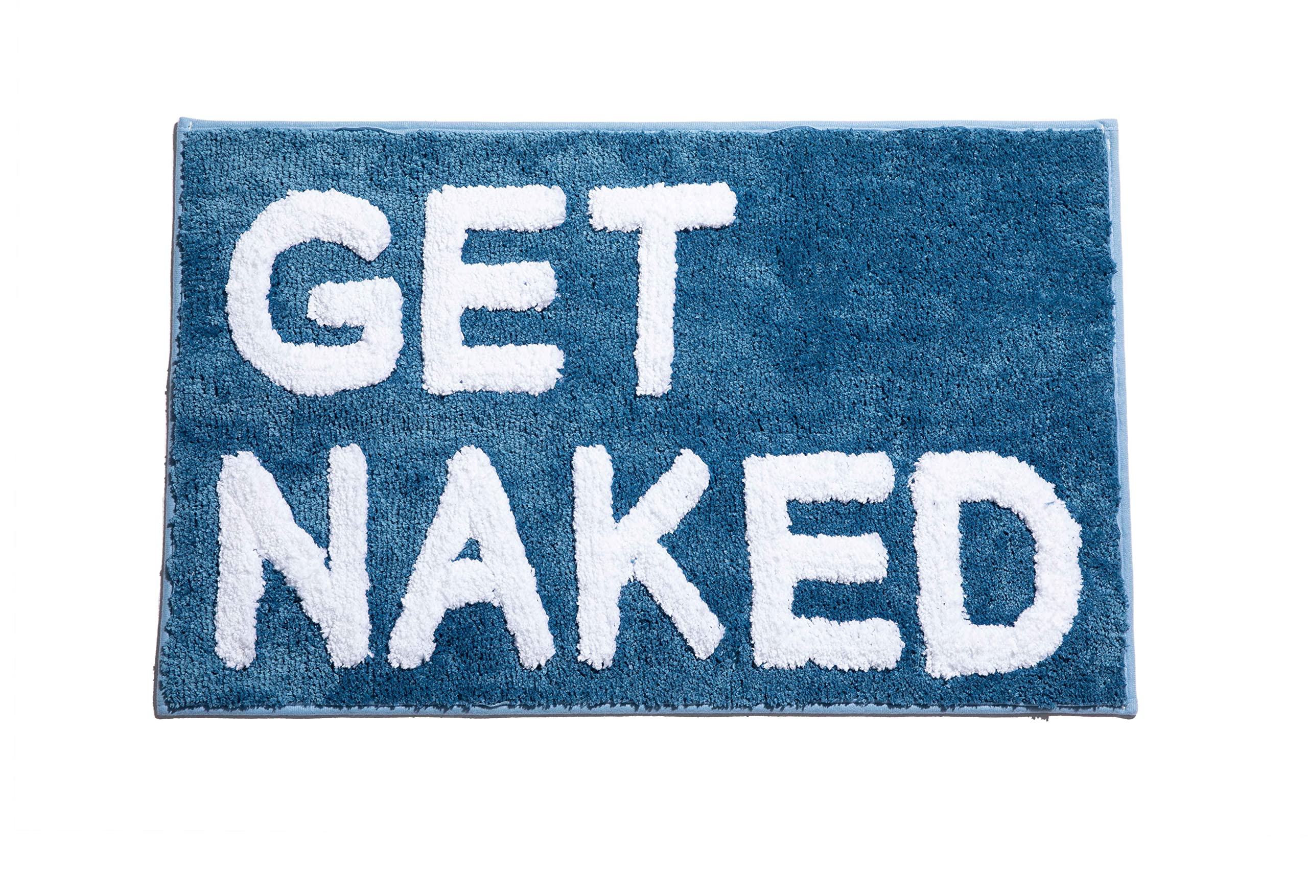 LAVARE HOME Get Naked Bath Rug - Cute Bathroom Mat - Funny Bathroom Rug - Get Naked - Shower Rug - Bath Mat - Bathroom Decor - 31.5" x 20"