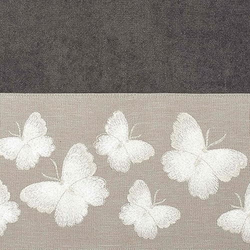 Vista 33 de Avanti Linens - Tarro cubierto, artículos esenciales para el baño de invitados, decoración del hogar inspirada en mariposas (colección Yara)