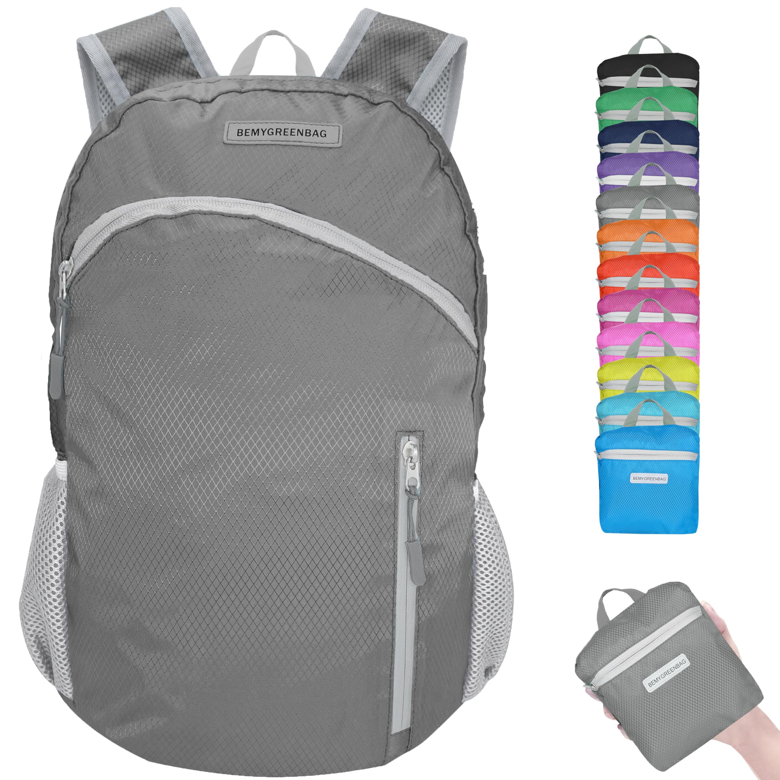 BEMYGREENBAG 35L Foldable Waterproof Backpack For Outdoor Sports Travel Inside Wet Clothes Compartment Packable For Multiple