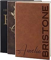 Vista 10 de Personal Leather Journal Notebooks 12 Design, 9 Color - Black Journal for Women, Men - Custom Notebook to Write in - Diary for Girls, Women