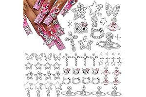 48PCS Y2K Nail Charms and Gems