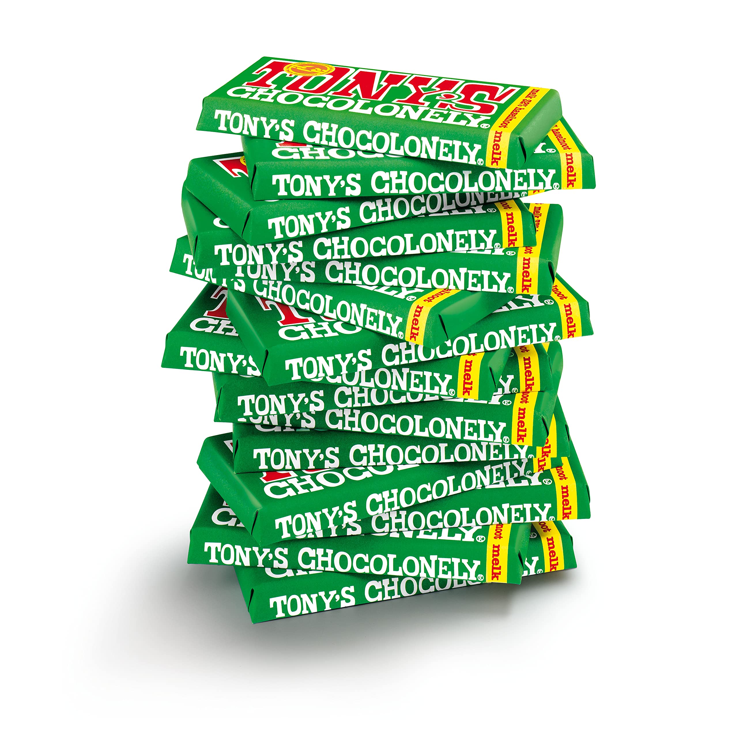 TONY'S CHOCOLONELY Czekolada pełnomleczna orzech laskowy 180 g - Fairtrade czekolada z kawałkami orzechów laskowych. Bez oleju palmowego, wyprodukowana w Belgii
