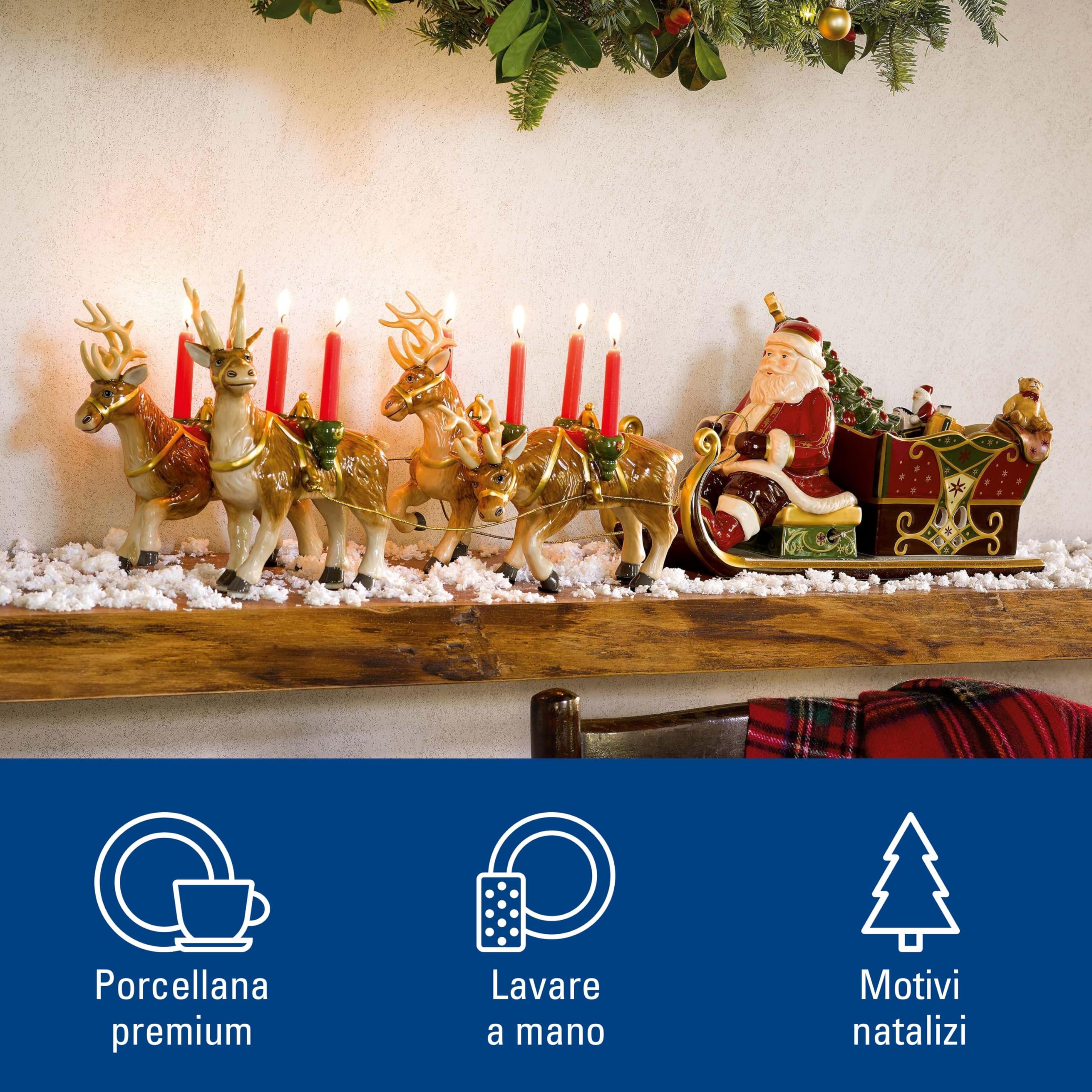 Villeroy & Boch - Christmas Toy's Statuetta Natale Variopinto, Decorazione Natalizie, Decorazioni, Porcellana