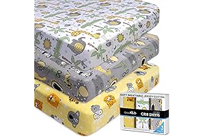 Juego de sábanas para cuna de bebés niñas con estampado de animales de la selva