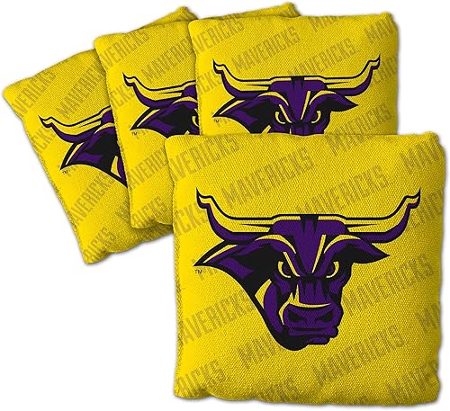 YouTheFan Yellow Bolsas Cornhole-4 Unidades, Unisex, Minnesota State Mavericks-A