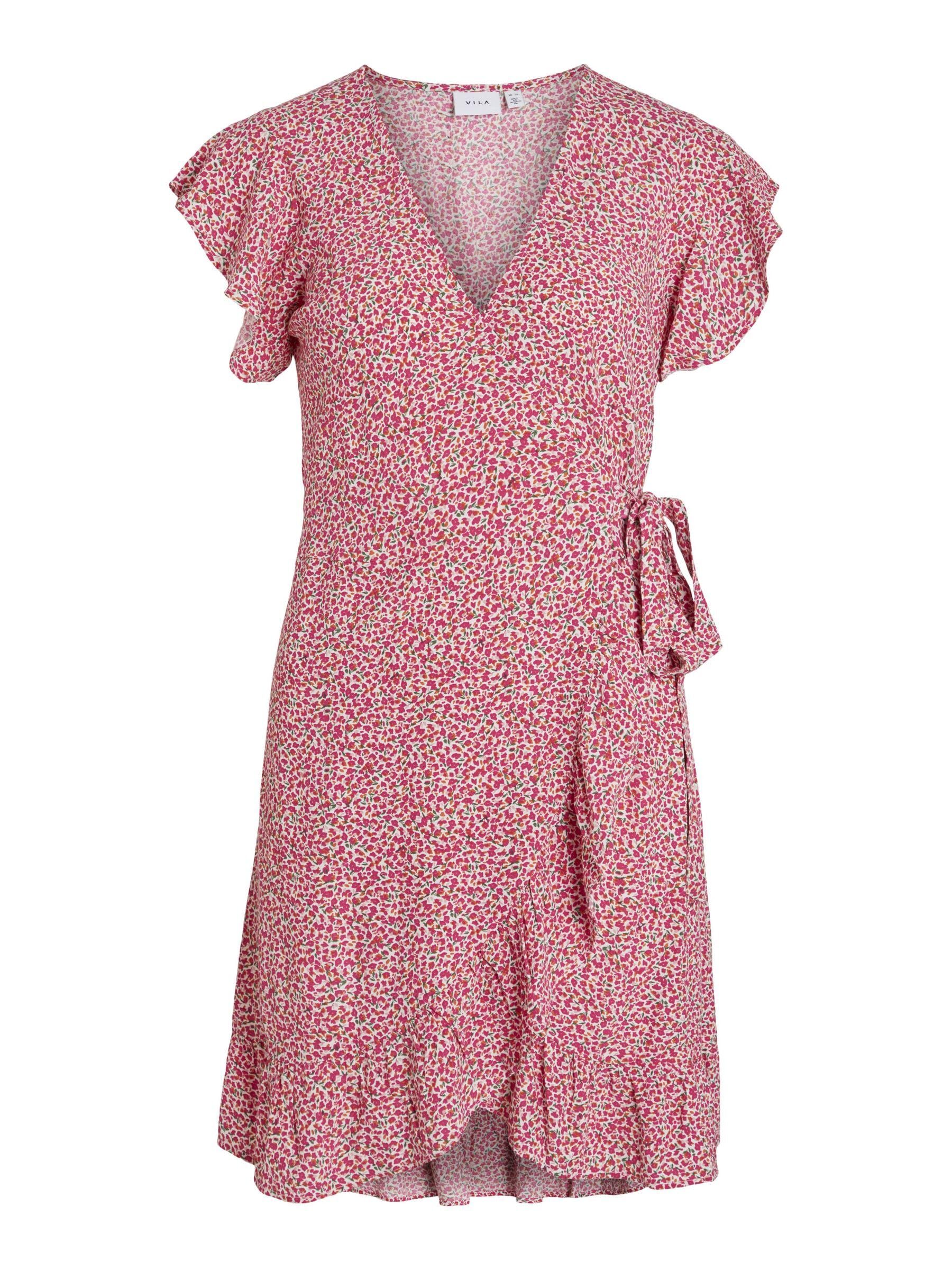 Vila Women's Vifini Wrap S/S Short Dress-Noos Dress