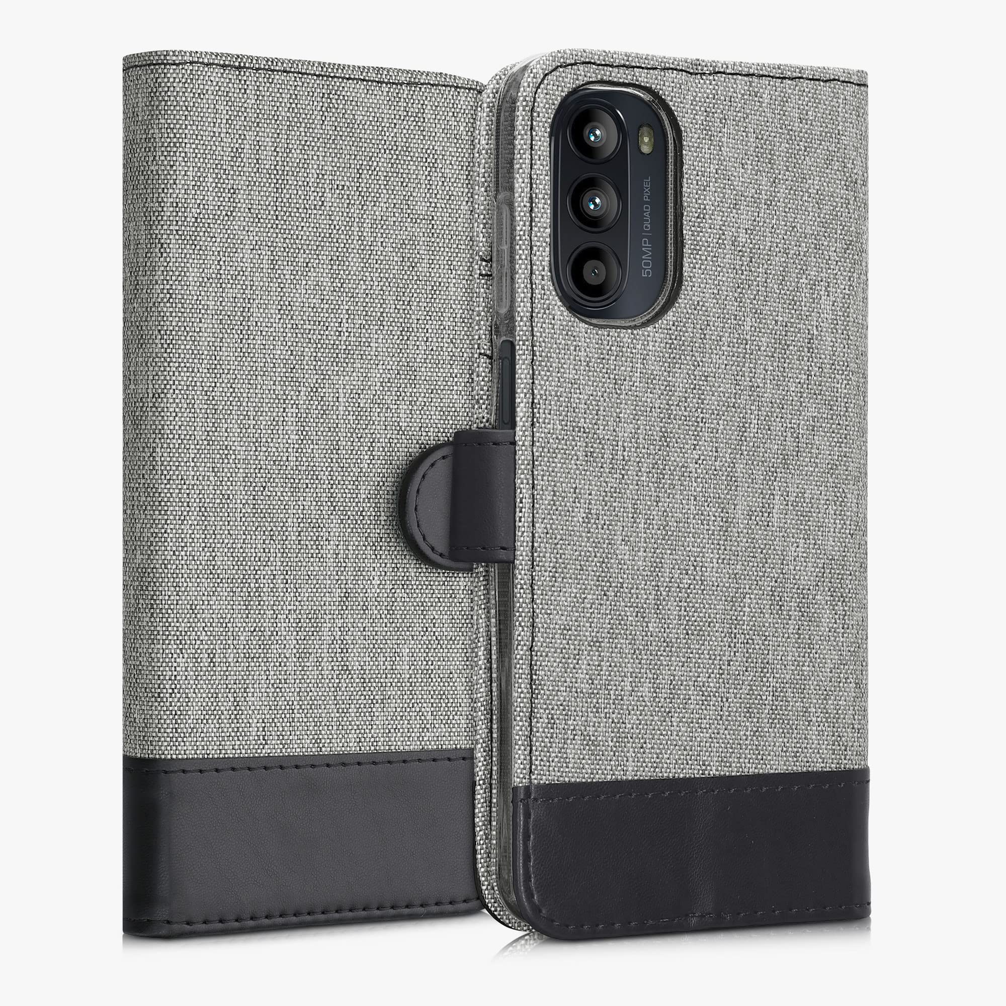 Kwnobile Wallet Case Für Motorola Moto G52 / G82 5G – Hülle Mit Ständer Und Kartenfächern Im Edlen Lederlook