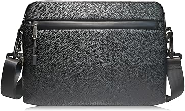 Flechazo Sacoche Men's Shoulder Bag, Rain & Pickpocketing, YKK Water Resistant Zipper, RFID Skimming Prevention, 11-inch iPad, Shoulder Bag, Body Bag, International Traveling