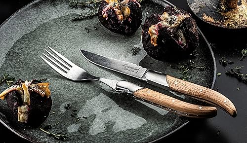 Miniatura 7 de Laguiole Style de Vie Horquillas Luxury Line, juego de 6, madera de roble, lavado a la piedra