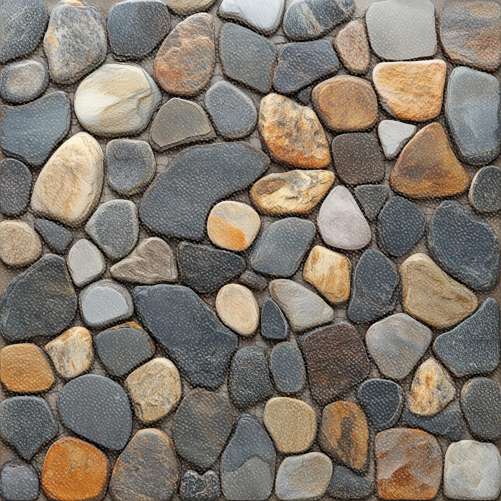 10PCS 12x12 Inch Realistic River Rock Look Peel and Stick Floor Tiles Removable Self Adhesive Vinyl Flooring Stickers for Entryway Balcony Bathroom Rustic Decor