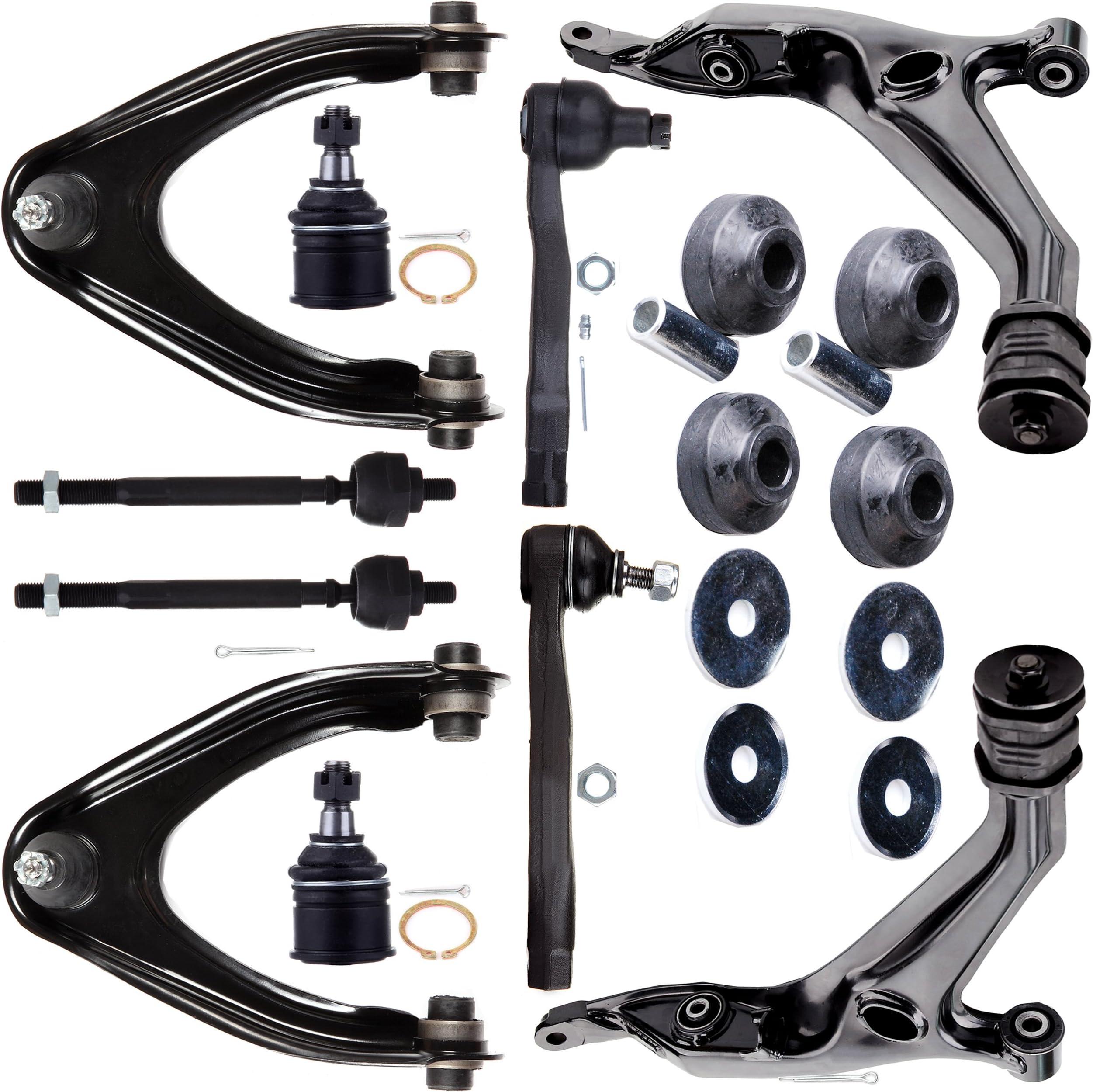 OCPTY - New 12-Piece fit for 1997 1998 1999 2000 2001 for Honda CR-V-2 Upper Control Arm Ball Joint 2 Lower Control Arm 2 Ball Joint 2 Front/Rear Upper Strut Mount Kit 2 Outer 2 Inner Tie Rod