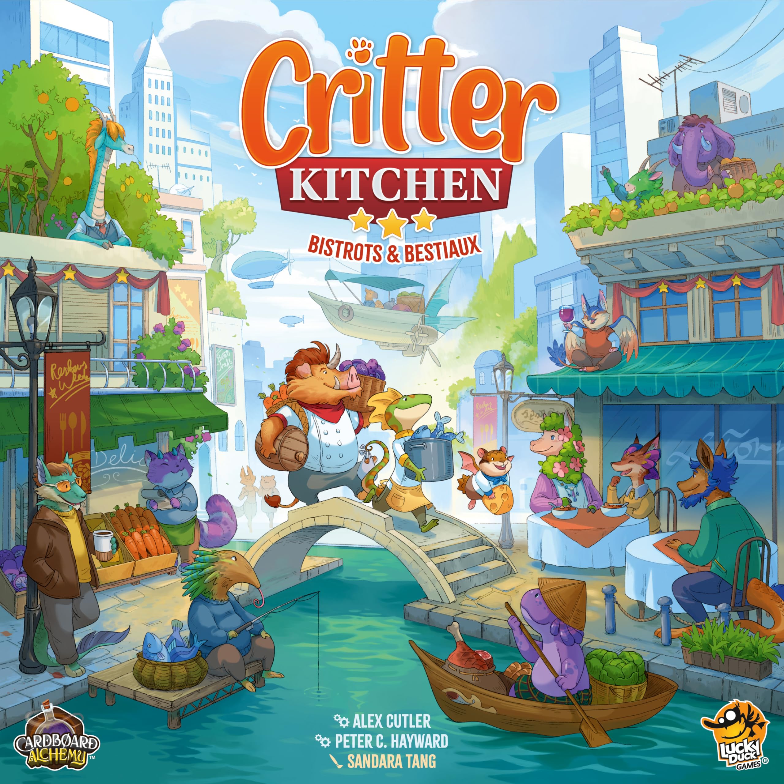 LUCKY DUCK GAMES Critter Kitchen - Juego de Mesa de Cocina estratégica para Adultos y niños a Partir de 12 años + Juego de Mesa - Gestión de recursos - 1 a 5 Jugadores - 60 min - en francés