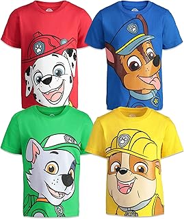 Nickelodeon Paw Patrol Boys 4 Pack T-Shirts