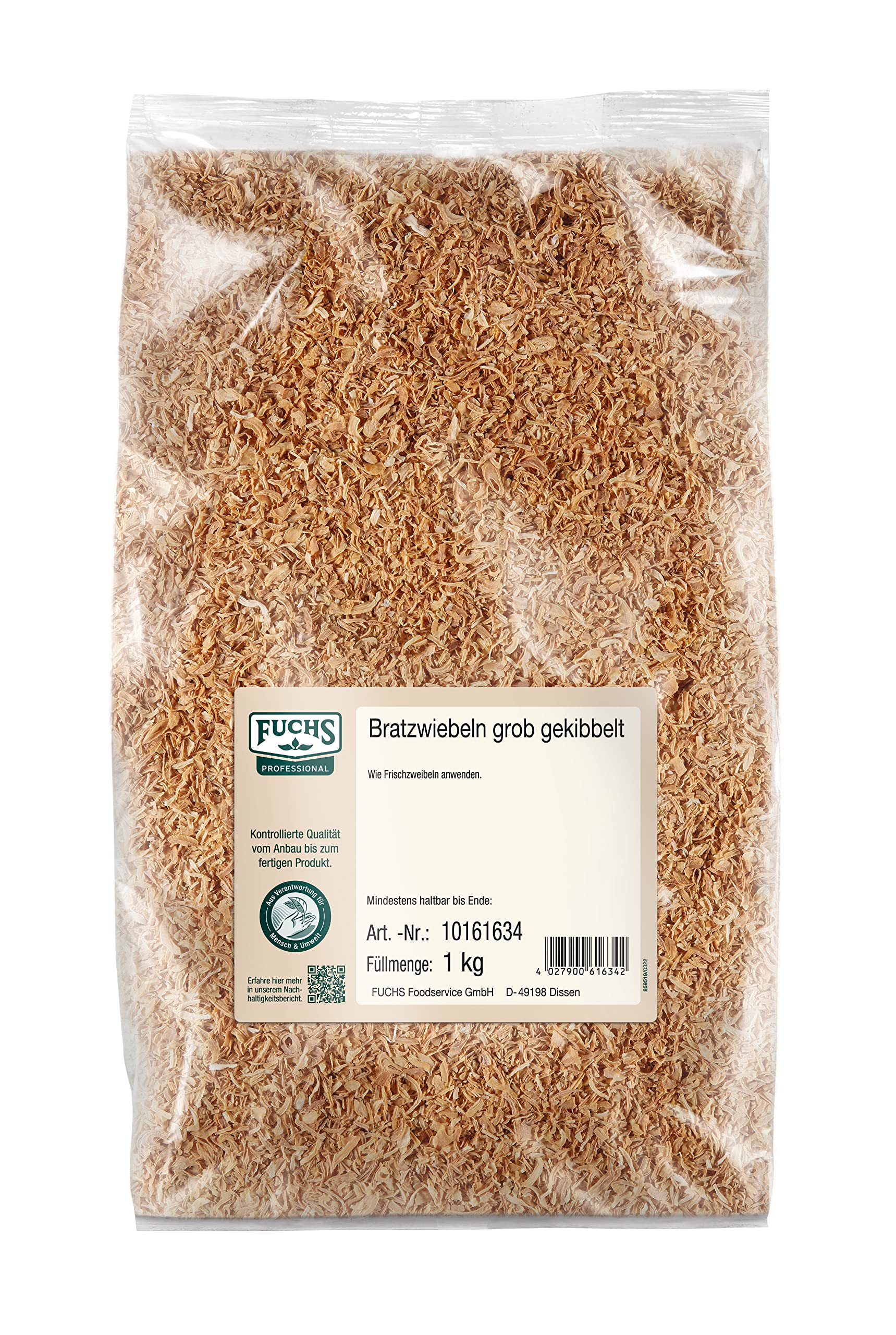 FUCHS Geröstete Zwiebeln Grob, 2er Pack (2 x 1 kg)