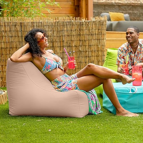 Miniatura 77 de Jaxx Ponce - Puf para exteriores, resistente a la intemperie, para patio y piscina, color azul marino Azul marino,Carbón vegetal,Flamenco,Lima,Bahía