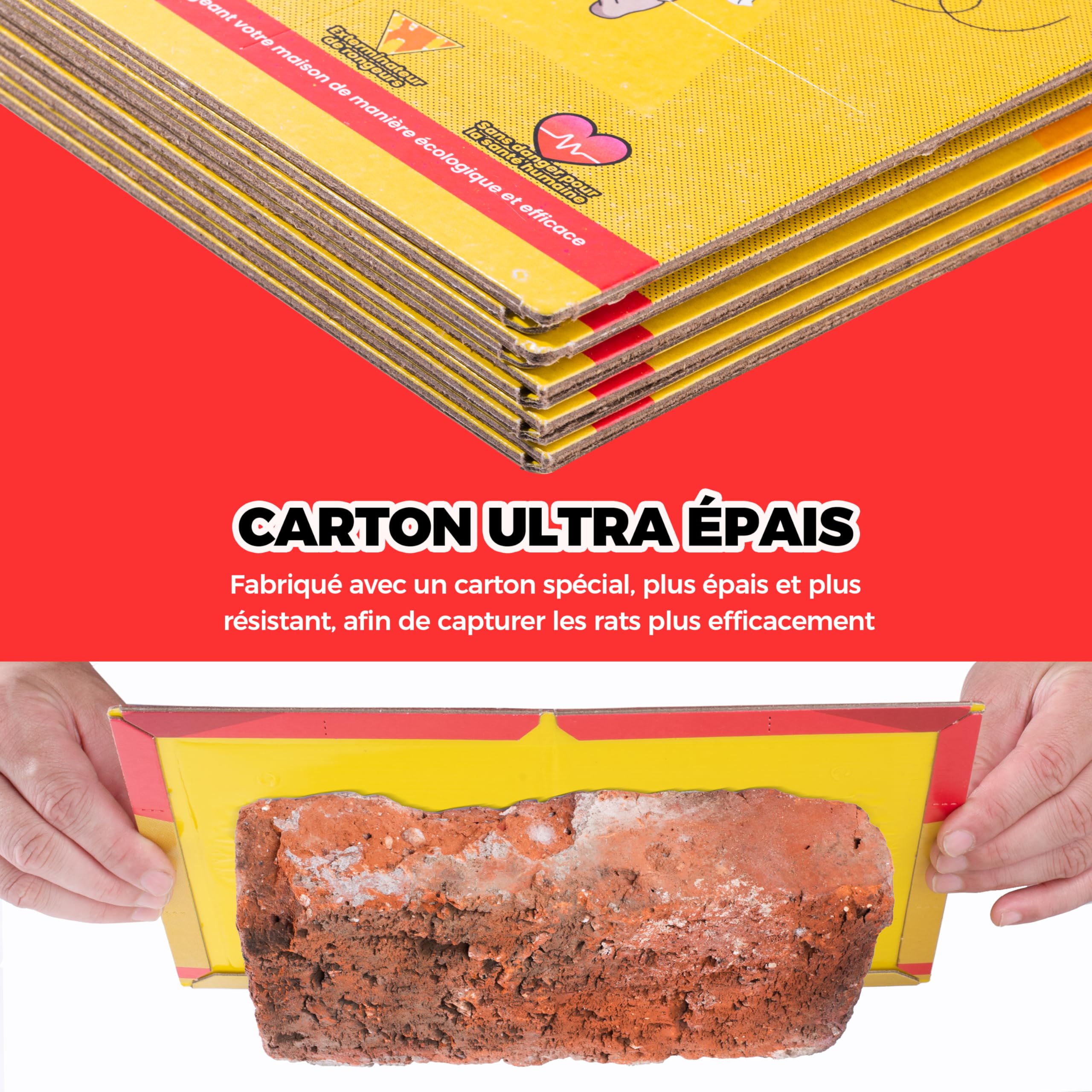 Pièges à Souris & Rats – Lot de 20 Plaques de Glu Ultra-Collantes | Pliable, Non Toxique, Facile à Installer | Usage Intérieur & Extérieur | Format XL Anti-Rongeurs