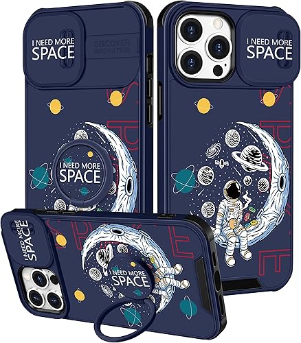 Funda 2 en 1 para iPhone 11 Pro Max para mujeres, linda funda de teléfono para niñas, astronauta, divertida y divertida para adolescentes y niños,