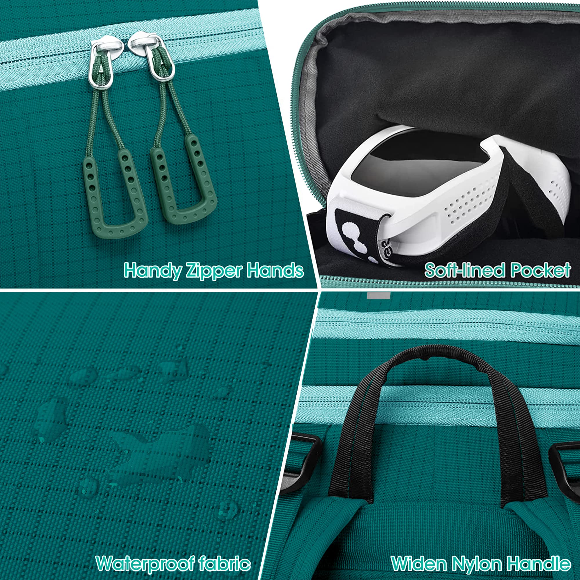 SEMSTY Ski Boot Bag, 55L Waterproof Ski And Snowboard Boots Travel Backpack For