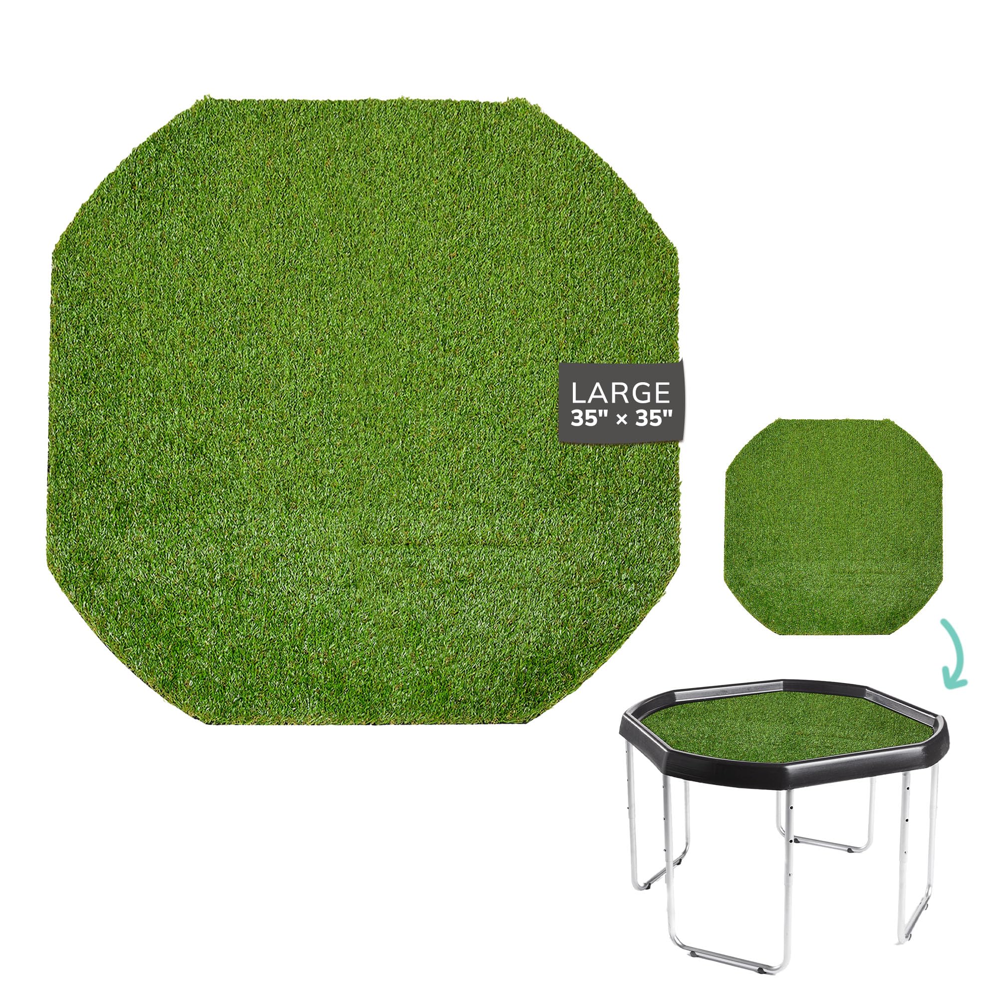 MEKA Artificial Grass Tuff Tray Play Mat (Tuff Tray NOT Included), Tuff Tray Childens Play and Learning Mats, Tuff Tray Insert (Large)
