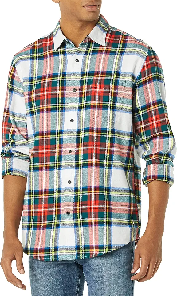 Amazon Essentials Men's Long-Sleeve Flannel Shirt