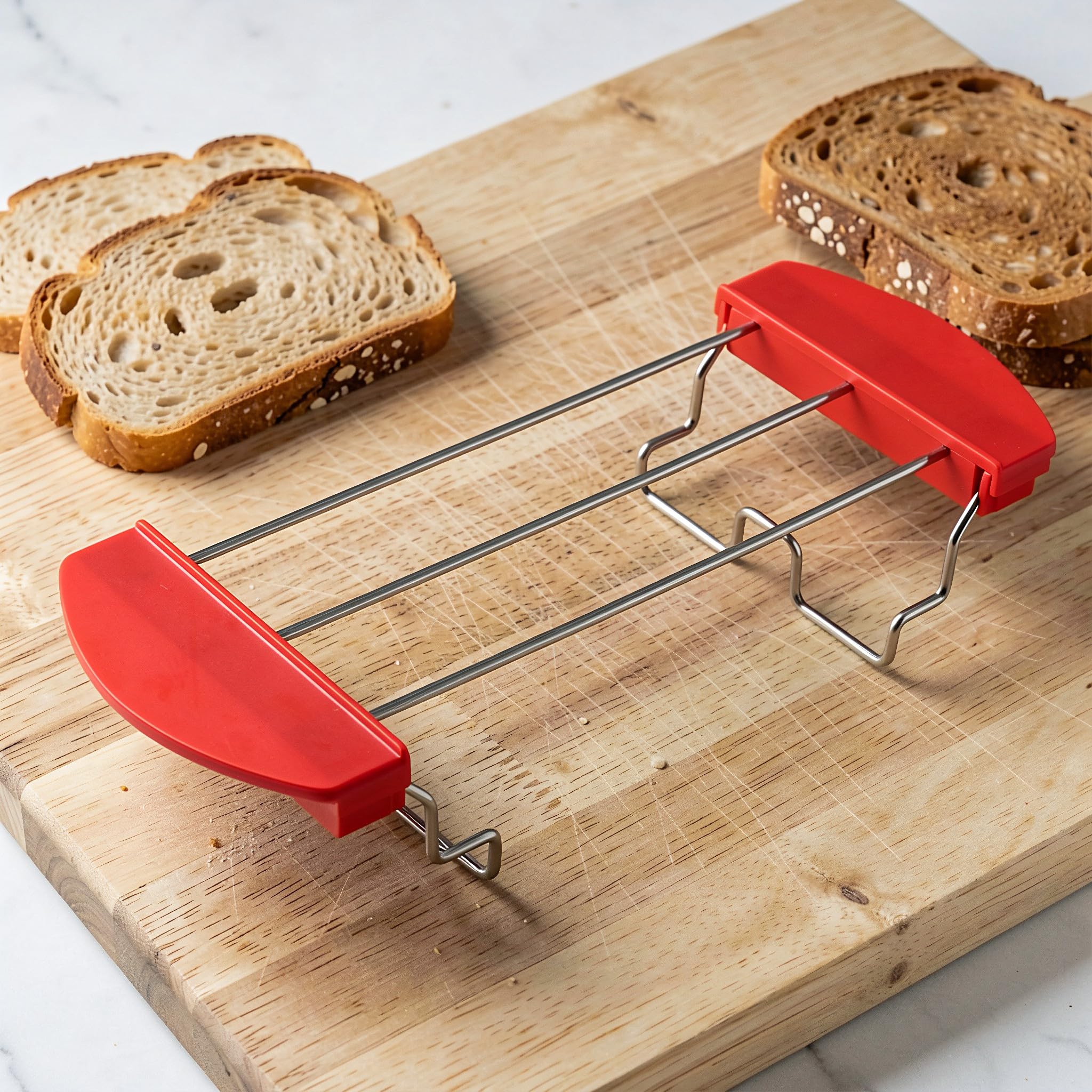 Zerodeko 2 rejillas para calentar pan tostador, rejilla de hierro para