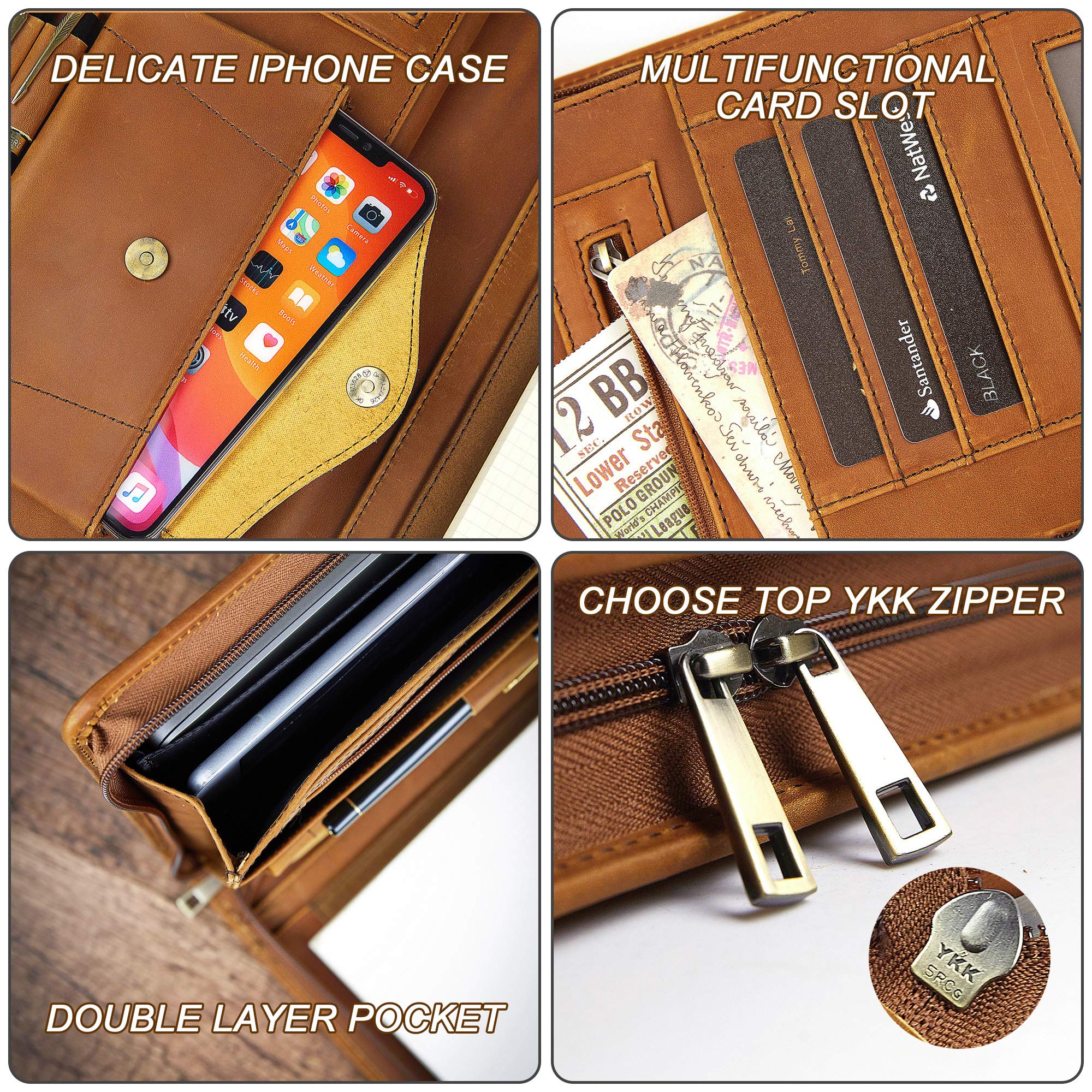 Italian Leather Portfolio, Leather Folio, Padfolio, Leather Folder - View #8