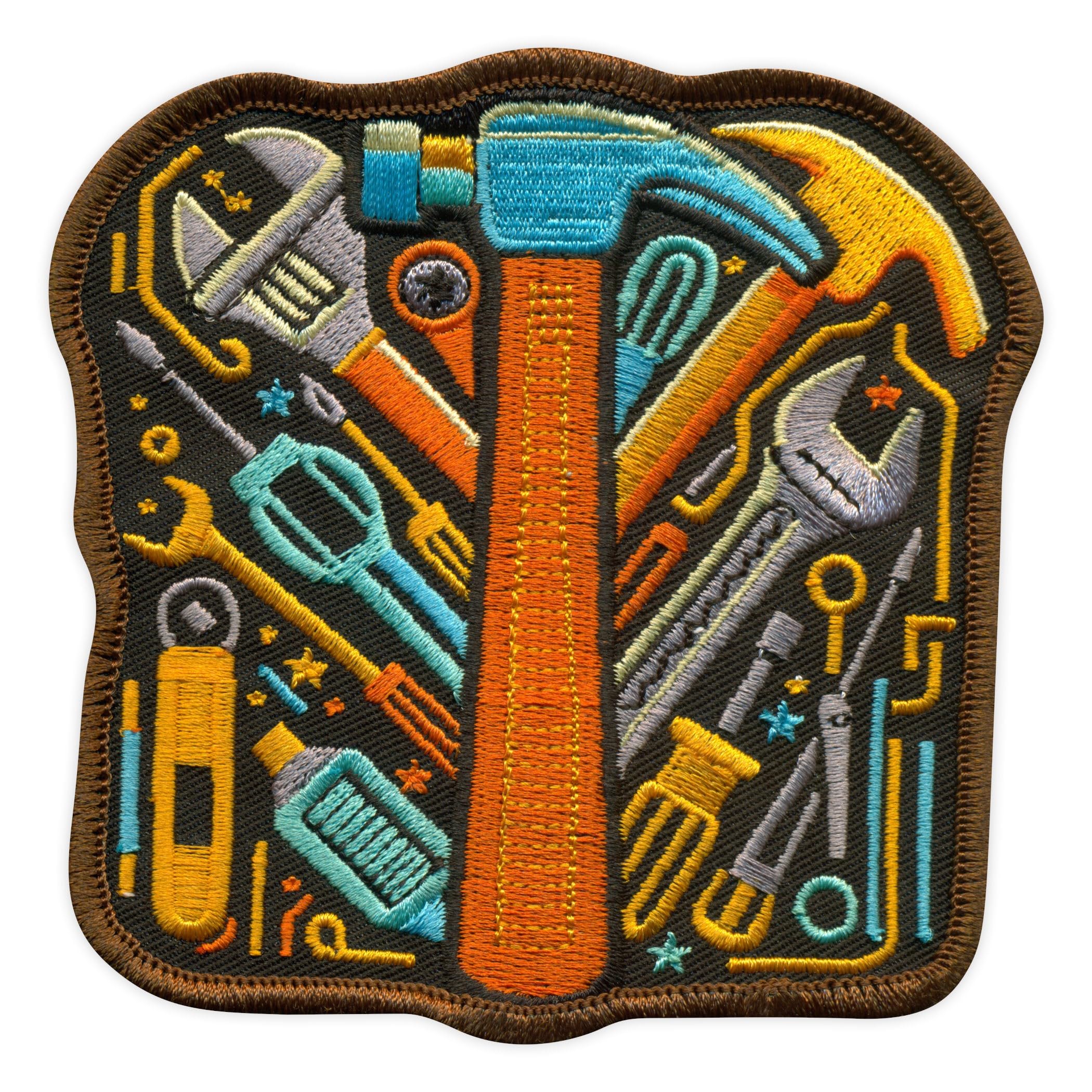 Set di quattro toppe ricamate con scritta "Handyman" (lingua italiana non garantita)