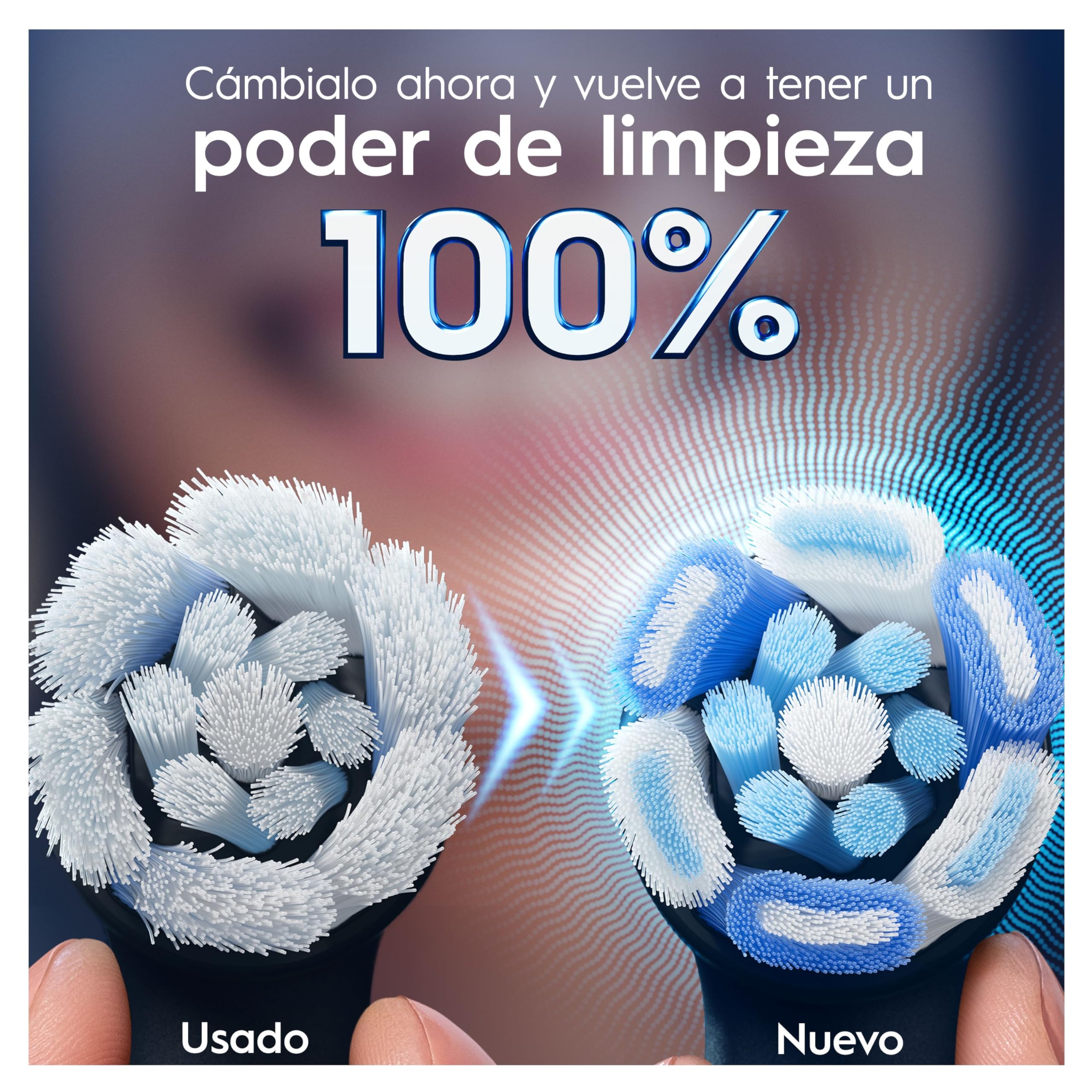 Oral-B Series iO Ultimate Clean Cabezales De Recambio Originales, Pack de 6 Recambios Negros Para Cepillos De Dientes Eléctricos Oral-B iO, Eliminación Profunda De La Placa Bacteriana