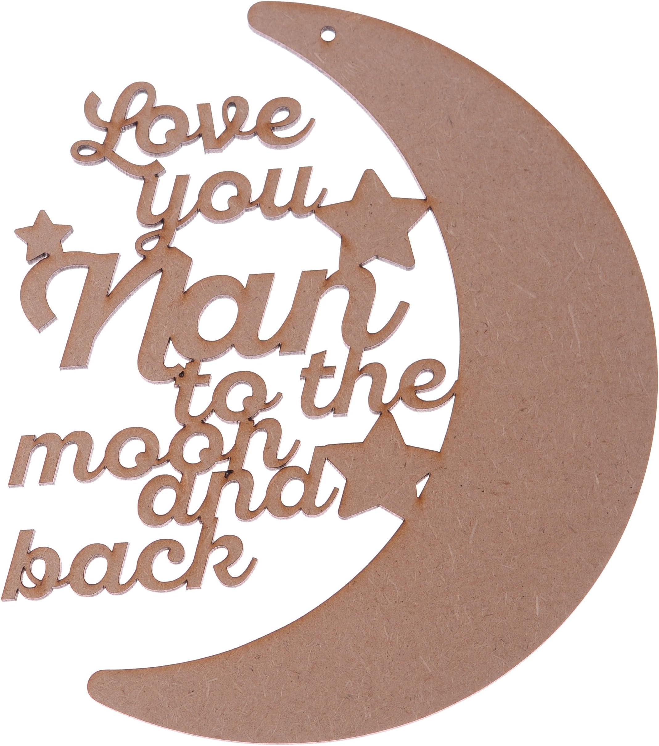 Ambrosia Wood Crafts Wooden MDF 'Love You Nan To The Moon and Back' Mothers Day Gift