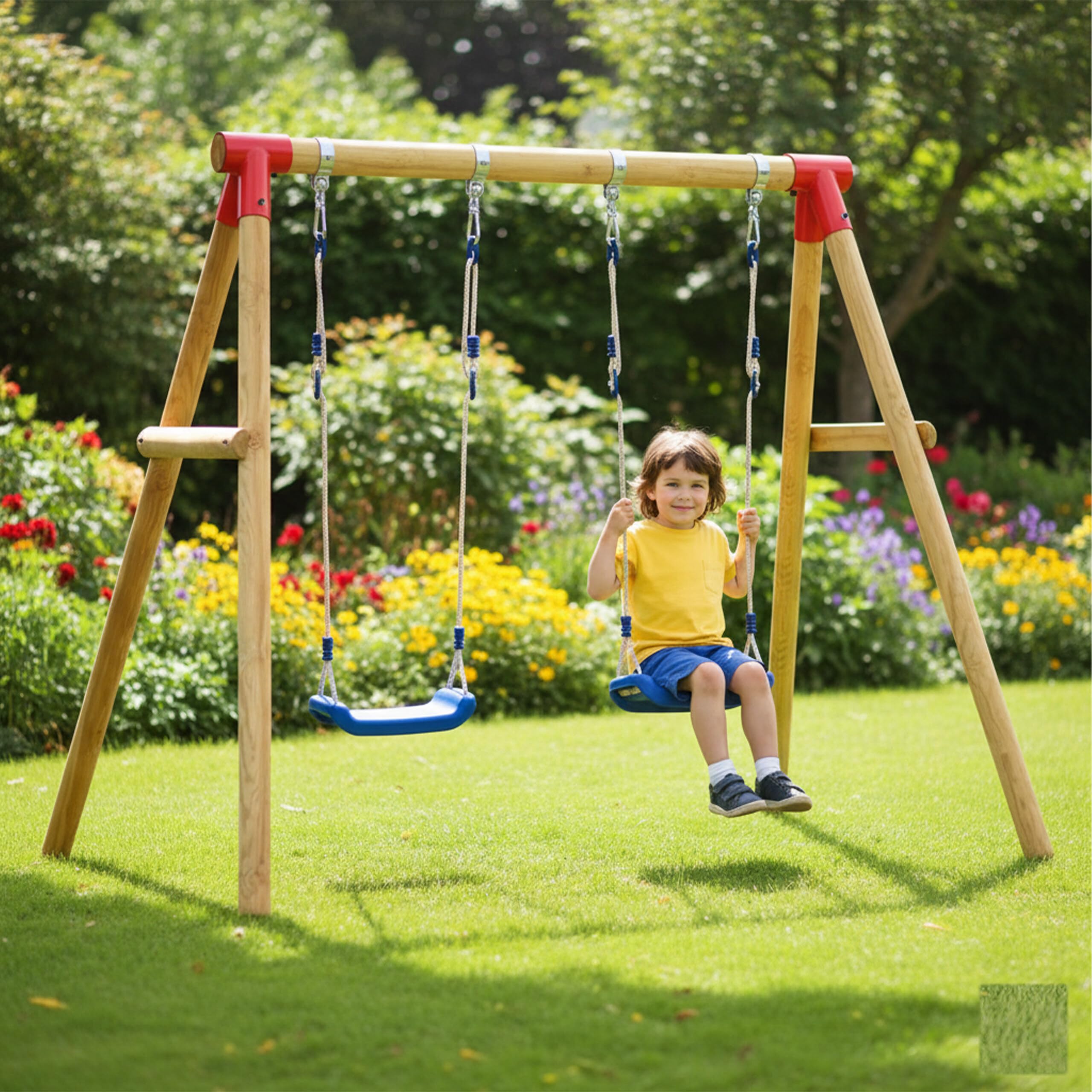 Relaxdays Connettore per Altalena, Forma ad A, Angolo 100°, Pali tondi Ø100 mm, Acciaio Verniciato