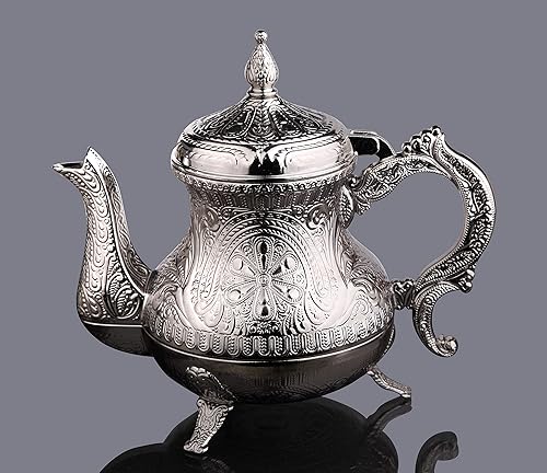 Miniatura 4 de Heybeli - Jarra de tetera decorativa árabe turca (dorada)