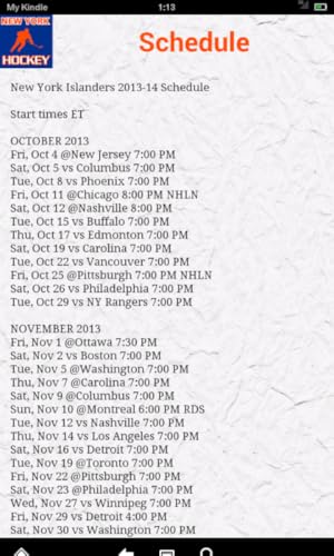 NYI Hockey News (Kindle Tablet Edition)