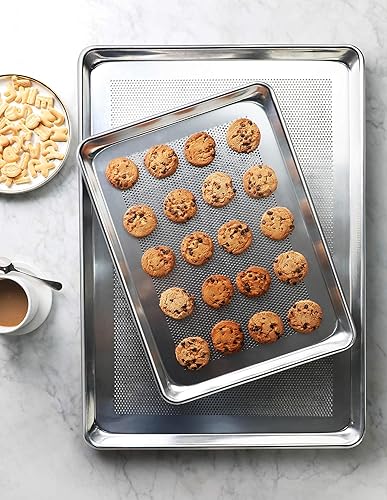 Miniatura 9 de New Star Foodservice Sartén de aluminio de calibre 18 de grado comercial (18 L x 26 W x 1 H (tamaño completo)