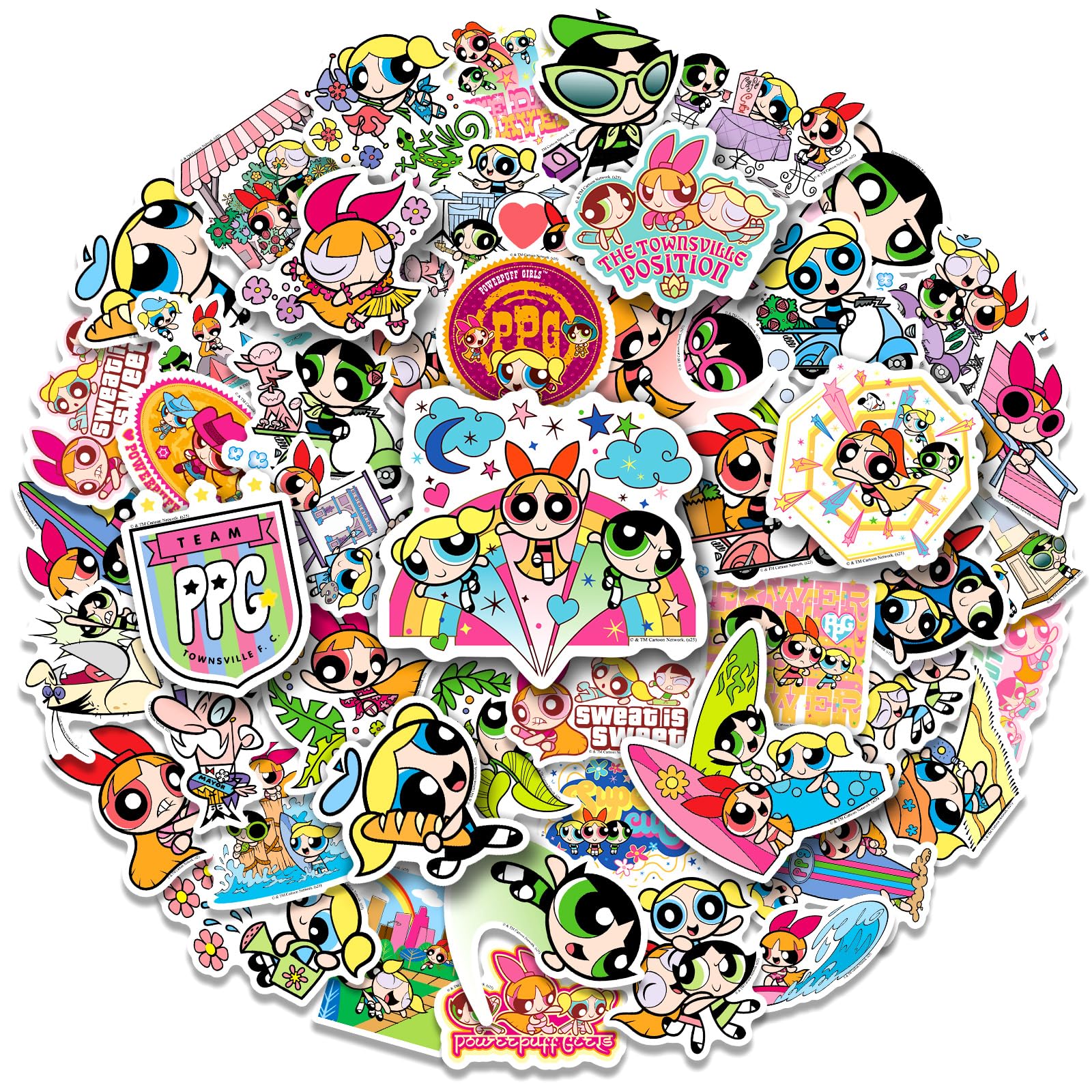 Amazon.com: The Powerpuff Girls Stickers for Kids – 50PCS Cute