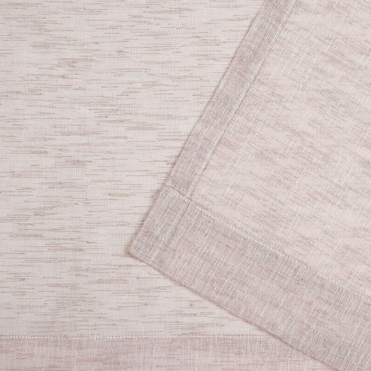 Nicole Miller Belfry Sheer Rod Pocket Top Curtain Panel, Blush, 50x84, 2 Piece