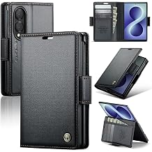 Wallet Case for Samsung Galaxy Z Fold 8 with 3 Card Holder, Black