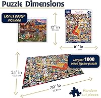 Vista 2 de White Mountain Puzzles Rock 'N Roll - Rompecabezas de 1000 piezas