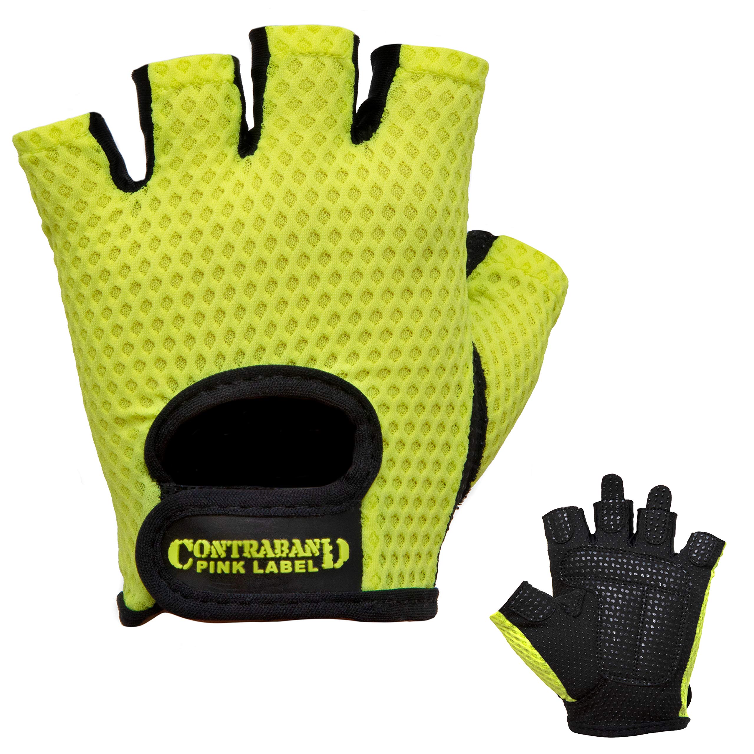 5307 Womens Designer Workout Gloves | Low Sweat Diamond Mesh Fabric w/Grip-Lock™ Silicone Palm