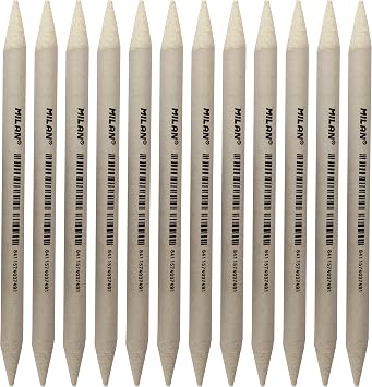 Milan A.C Pack 12 difuminos 69mm, white